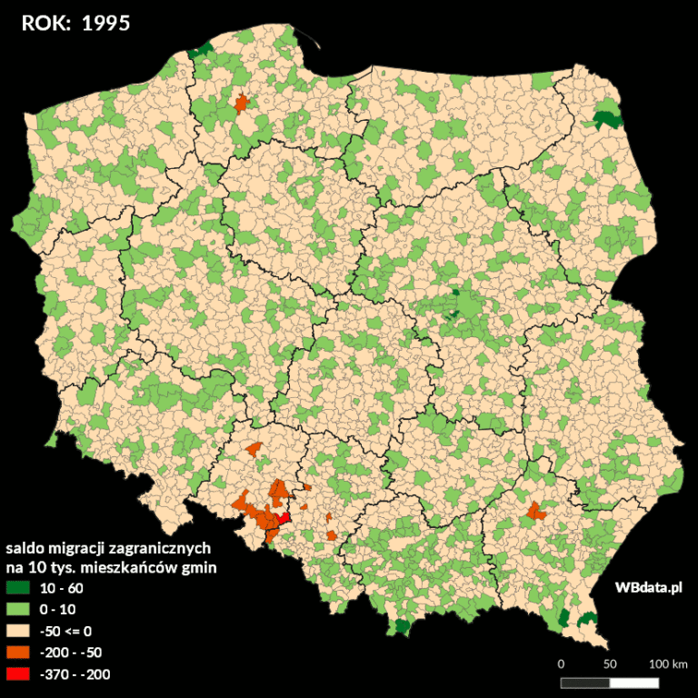 Saldo Migracji Zagranicznych W Latach Na Mapach Polski Wb Data